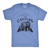 Mens Lets Go Camping Tshirt Funny Bear Outdoors Hiking Vintage Novelty Tee