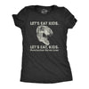 Womens Lets Eat Kids Punctuation Saves Lives Tshirt Funny Dinosaur Grammar Police Graphic Tee