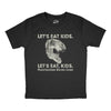Youth Lets Eat Kids Punctuation Saves Lives Tshirt Funny Dinosaur Grammar Police Graphic Tee