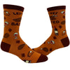 Women's Let's Get Basted Socks Funny Thanksgiving Turkey Day Graphic Novelty Footwear
