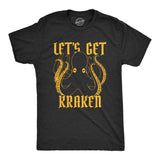 Mens Let's Get Kraken Tshirt Funny Mythical Octopus Novelty Graphic Tee