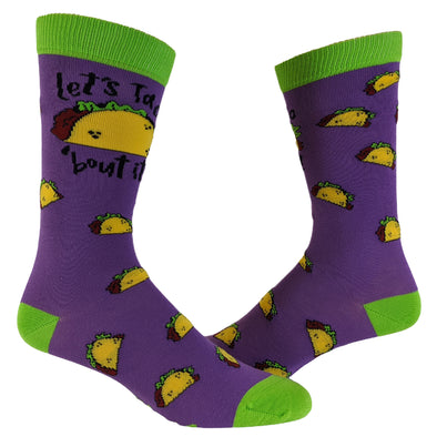 Women's Let's Taco Bout It Socks Funny Cinco De Mayo Taco Tuesday Novelty Footwear