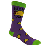 Women's Let's Taco Bout It Socks Funny Cinco De Mayo Taco Tuesday Novelty Footwear