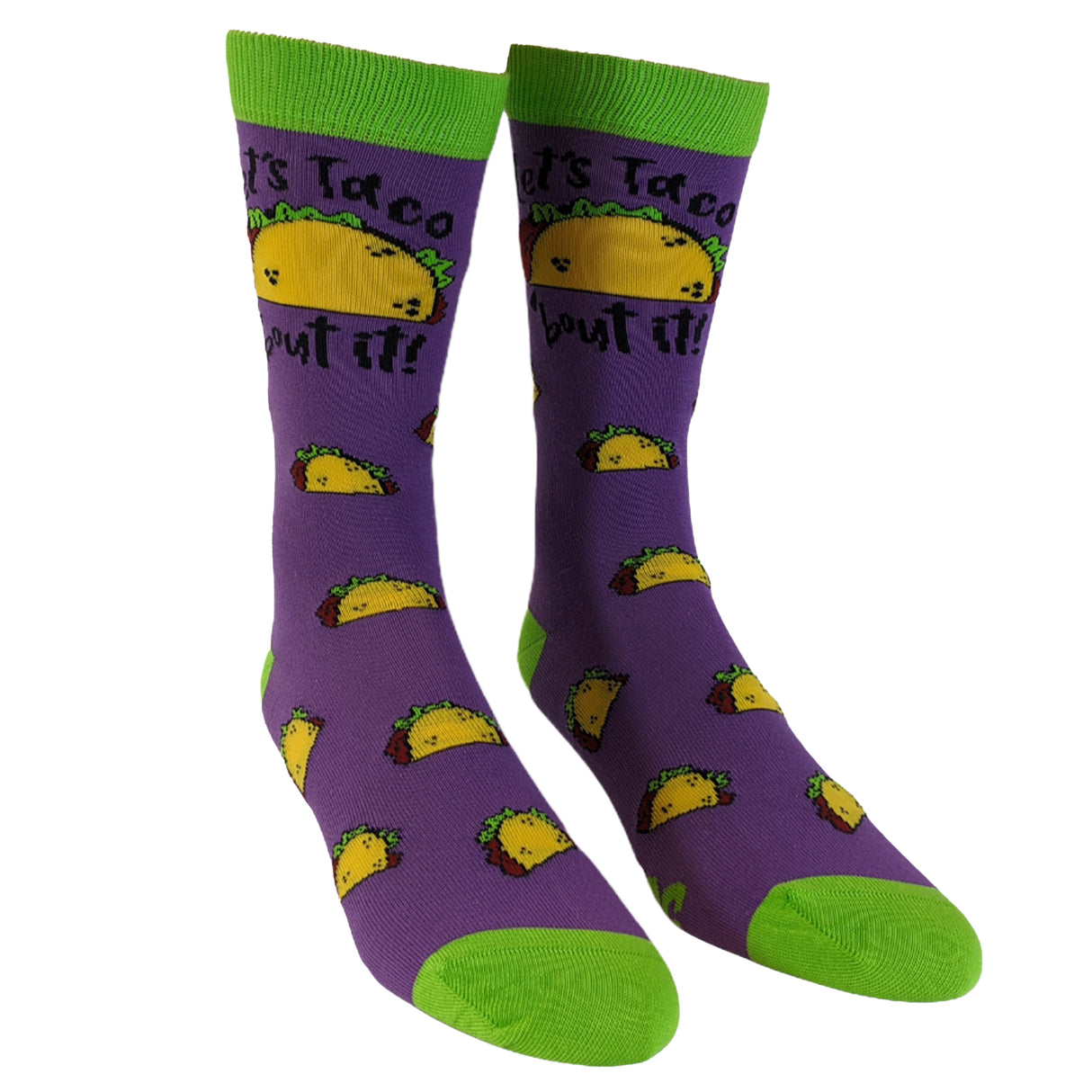 Women's Let's Taco Bout It Socks Funny Cinco De Mayo Taco Tuesday Novelty Footwear