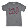 Mens Lost In The Sauce Tshirt Funny Thanksgiving Dinner Turkey Day Cranberry Sauce Tee