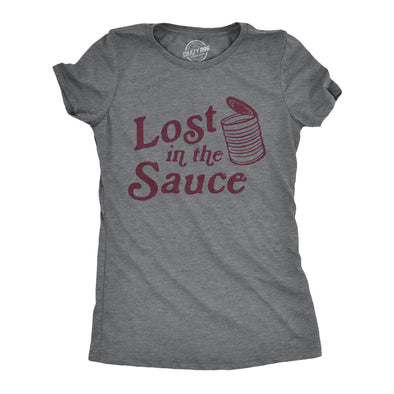 Womens Lost In The Sauce Tshirt Funny Thanksgiving Dinner Turkey Day Cranberry Sauce Tee