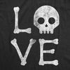 Mens Love Skull Tshirt Funny Skeleton Bones Halloween Party Graphic Tee