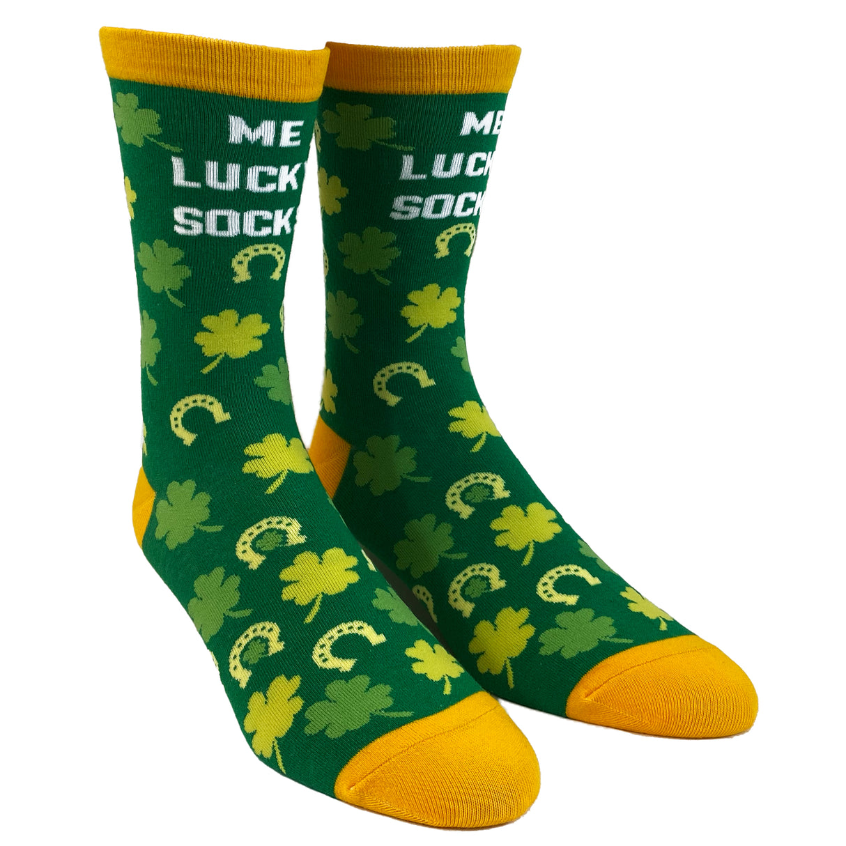 Men's Me Lucky Socks Socks Funny Shamrock St Patricks Day Parade Irish Graphic Novelty Footwear