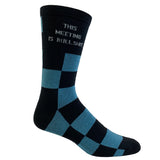 Men's This Meeting Is Bullshit Socks Funny Office Work Graphic Novelty Footwear