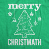 Mens Merry Christmath Tshirt Funny Christmas Tree Holiday Math Graphic Tee