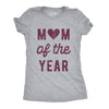 Womens Mom Of The Year Tshirt Funny Mothers Day Family Graphic Tee