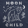 Womens Moon Child Tshirt Funny Desert Wolf Coyote Novelty Graphic Tee