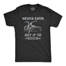 Mens Never Ever Set It To 2020 Tshirt Funny Time Travel Car Movie Graphic Tee