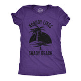 Womens Shady Beach Funny Shirts Cute Vacation Vintage Novelty Hilarious T shirt