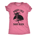 Womens Shady Beach Funny Shirts Cute Vacation Vintage Novelty Hilarious T shirt
