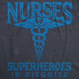 Womens Nurses Superheroes In Disguse Tshirt Quarantine Social Distancing Graphic Tee