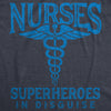 Womens Nurses Superheroes In Disguse Tshirt Quarantine Social Distancing Graphic Tee