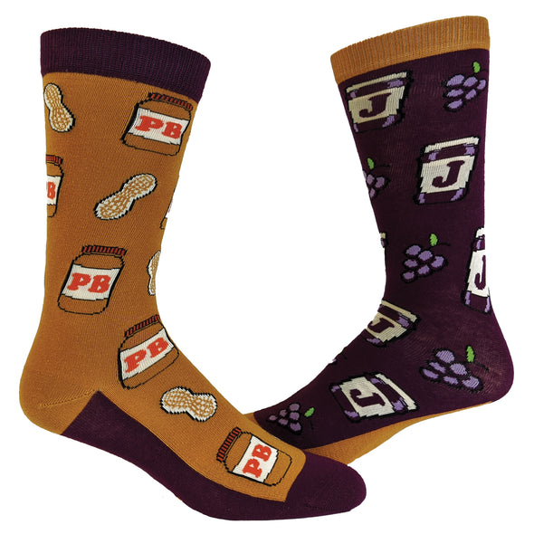 Women's Peanut Butter And Jelly Socks Funny Lunch Jam Sandwich Graphic Novelty Vintage Footwear
