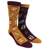 Men's Peanut Butter And Jelly Socks Funny Lunch Jam Sandwich Graphic Novelty Vintage Footwear