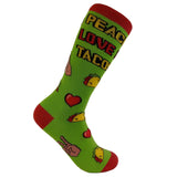 Women's Peace Love Tacos Socks Funny Saying Cute Graphic Vintage Ladies Footwear