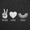 Mens Peace Love RBG Tshirt Ruth Bader Ginsburg Supreme Court Justice Protest Novelty Tee
