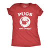 Womens Pugs Not Drugs T shirt Pug Face Funny T shirts Dogs Humor Novelty Tees