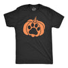 Mens Pumpkin Paw Tshirt Funny Halloween Jack-O-Lantern Pet Puppy Animal Lover Novelty Tee