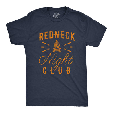 Mens Redneck Nightclub Tshirt Funny Campfire Bon Fire Graphic Novelty Tee