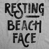 Womens Fitness Tank Resting Beach Face Tanktop Funny Spring Break Vacation Ocean Graphic Shirt