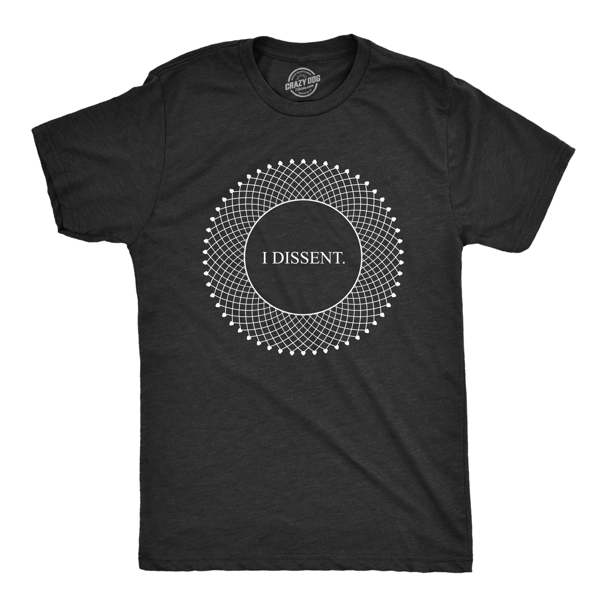 Mens I Dissent Tshirt RBG Ruth Bader Ginsburg Lace Collar Graphic Novelty Tee