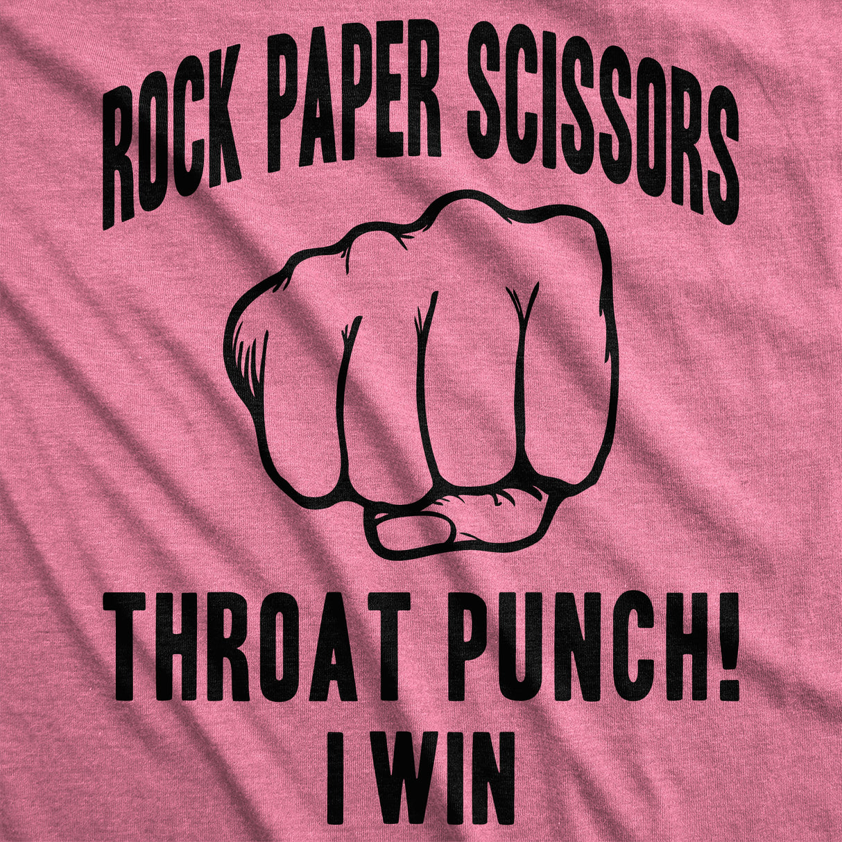 Womens Rock Paper Scissors Throat Punch T shirt Funny Sarcastic Humor Tee Girls