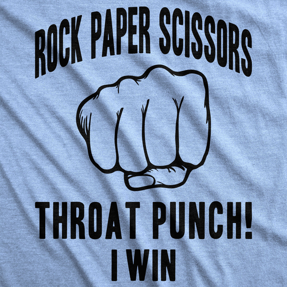 Womens Rock Paper Scissors Throat Punch T shirt Funny Sarcastic Humor Tee Girls