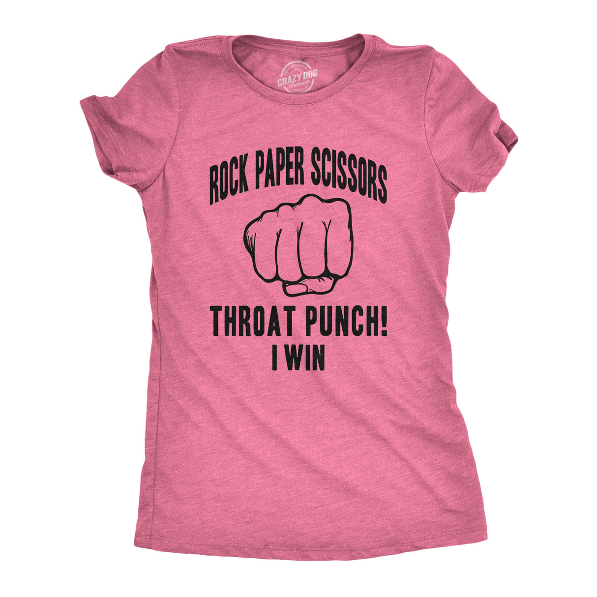 Womens Rock Paper Scissors Throat Punch T shirt Funny Sarcastic Humor Tee Girls