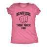 Womens Rock Paper Scissors Throat Punch T shirt Funny Sarcastic Humor Tee Girls