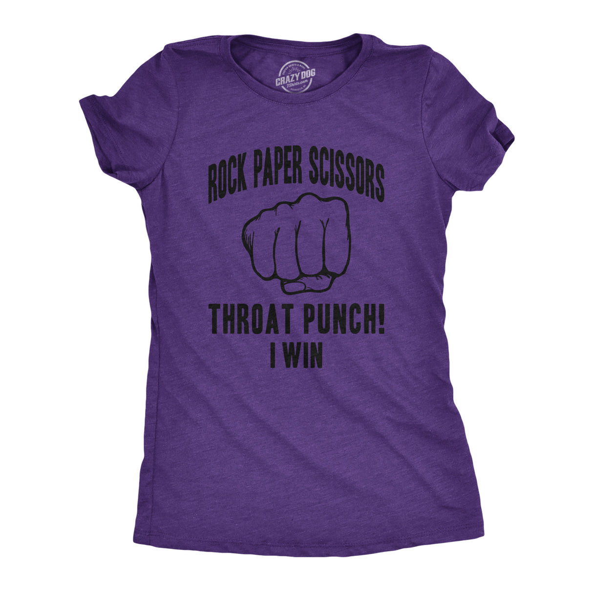 Womens Rock Paper Scissors Throat Punch T shirt Funny Sarcastic Humor Tee Girls