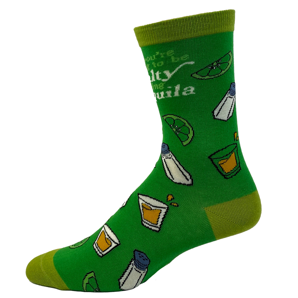 Women's If You're Gonna Be Salty Bring Tequila Socks Funny Cinco De Mayo Margarita Graphic Novelty Footwear