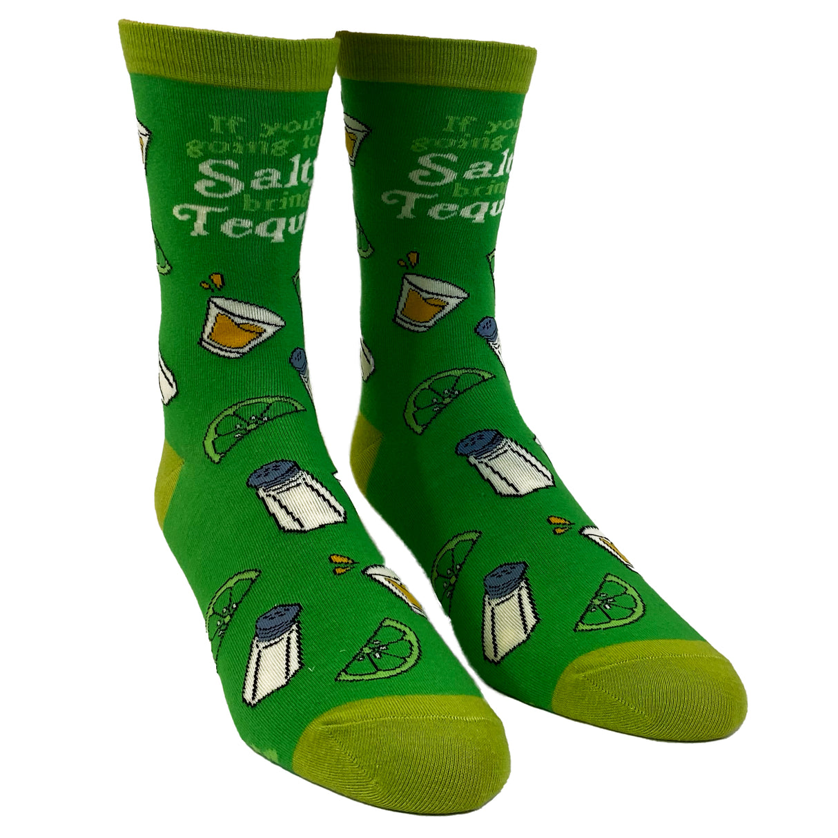 Women's If You're Gonna Be Salty Bring Tequila Socks Funny Cinco De Mayo Margarita Graphic Novelty Footwear