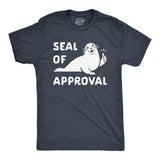 Mens Seal Of Approval T Shirt Funny Pun Graphic Novelty Sea Animal Graphic Tee