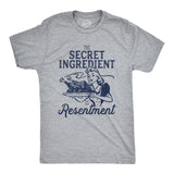 Mens The Secret Ingredient Is Resentment Tshirt Funny Thanksgiving Dinner Turkey Day Tee