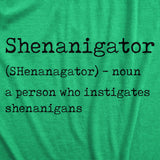 Mens Shenanigator Tshirt Funny St Patricks Day Party Parade Graphic Novelty Tee