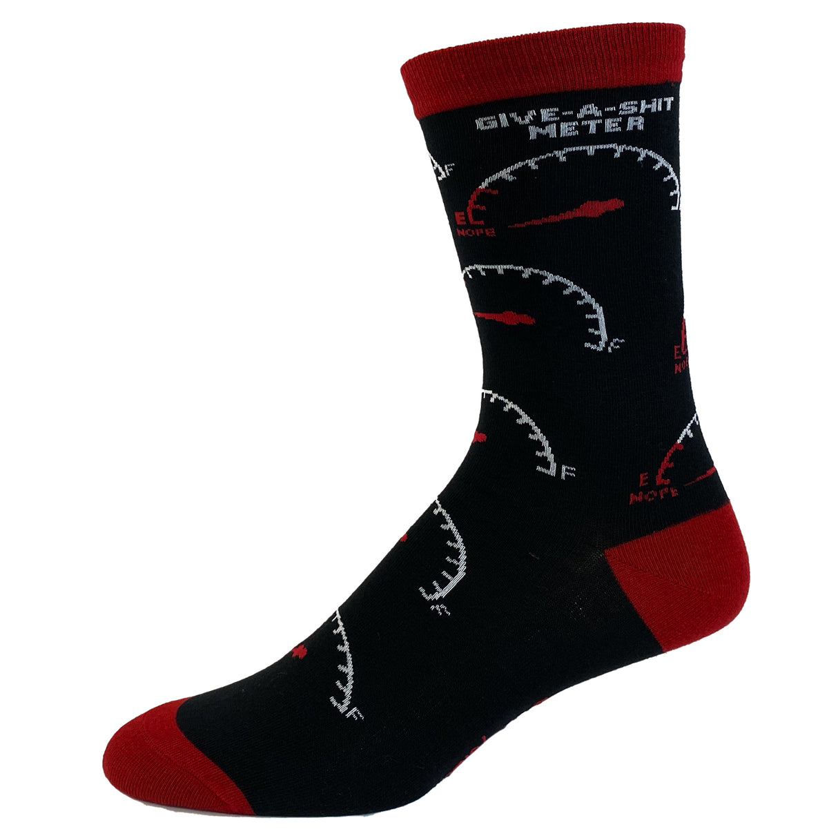 Women's Give-A-Shit Meter Socks Funny IDGAF Don't Care Graphic Novelty Footwear