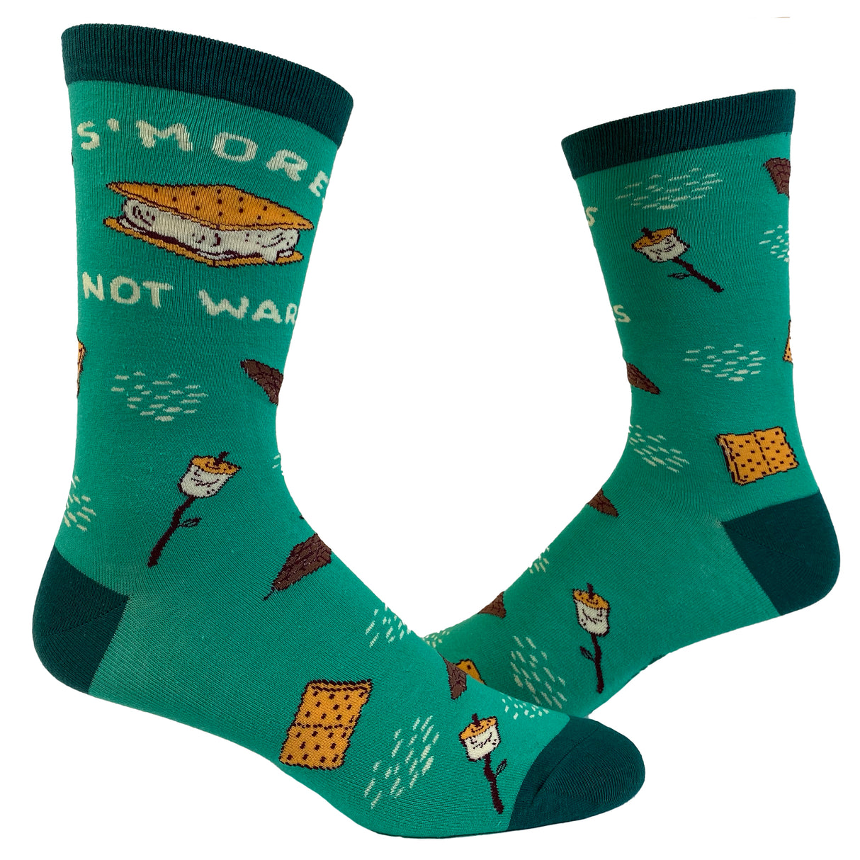 Women's S'mores Not Wars Socks Funny Campfire Dessert Treat Summer Graphic Footwear