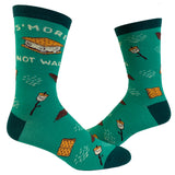 Women's S'mores Not Wars Socks Funny Campfire Dessert Treat Summer Graphic Footwear