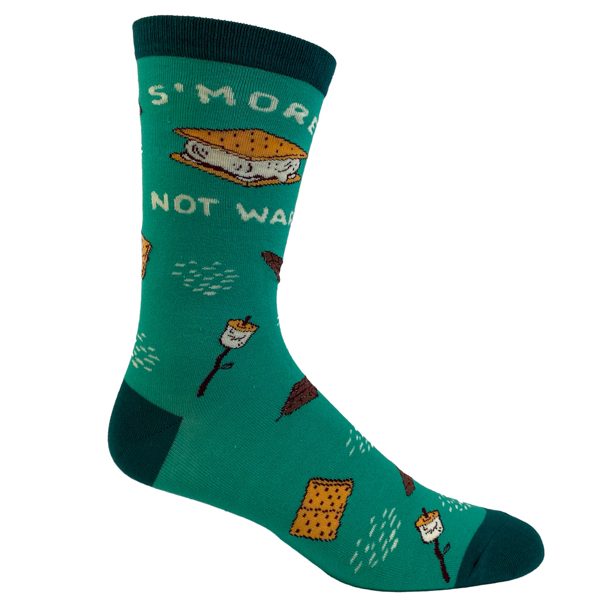 Men's S'mores Not Wars Socks Funny Campfire Dessert Treat Summer Graphic Footwear