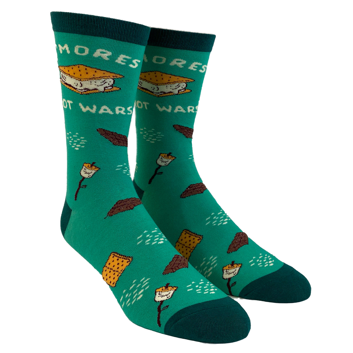 Women's S'mores Not Wars Socks Funny Campfire Dessert Treat Summer Graphic Footwear