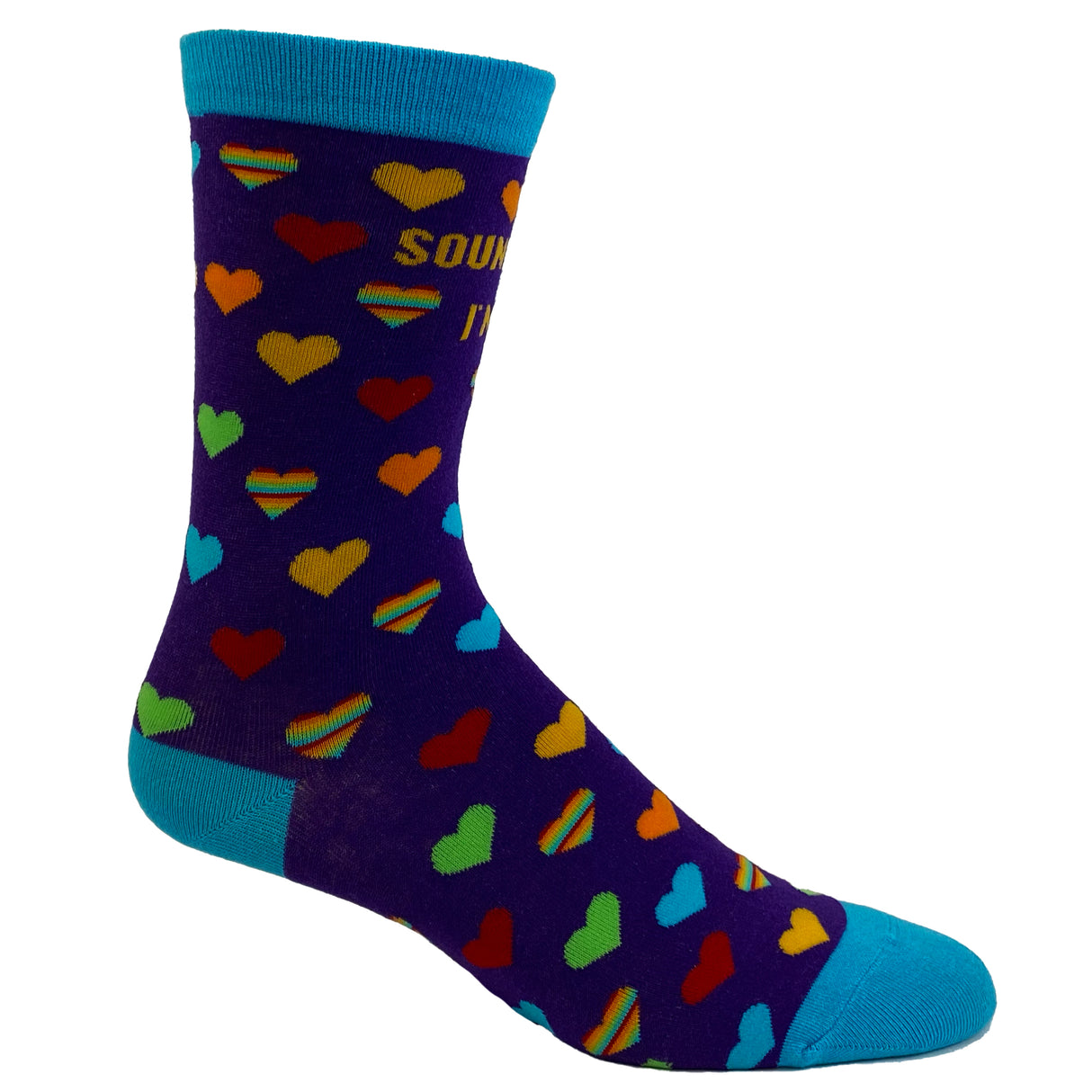Men's Sounds Gay I'm In Socks Funny LGBTQ Pride Parade Graphic Novelty Footwear