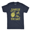 Mens Squeeze The Day Tshirt Funny Lemons Citrus Motivational Graphic Tee