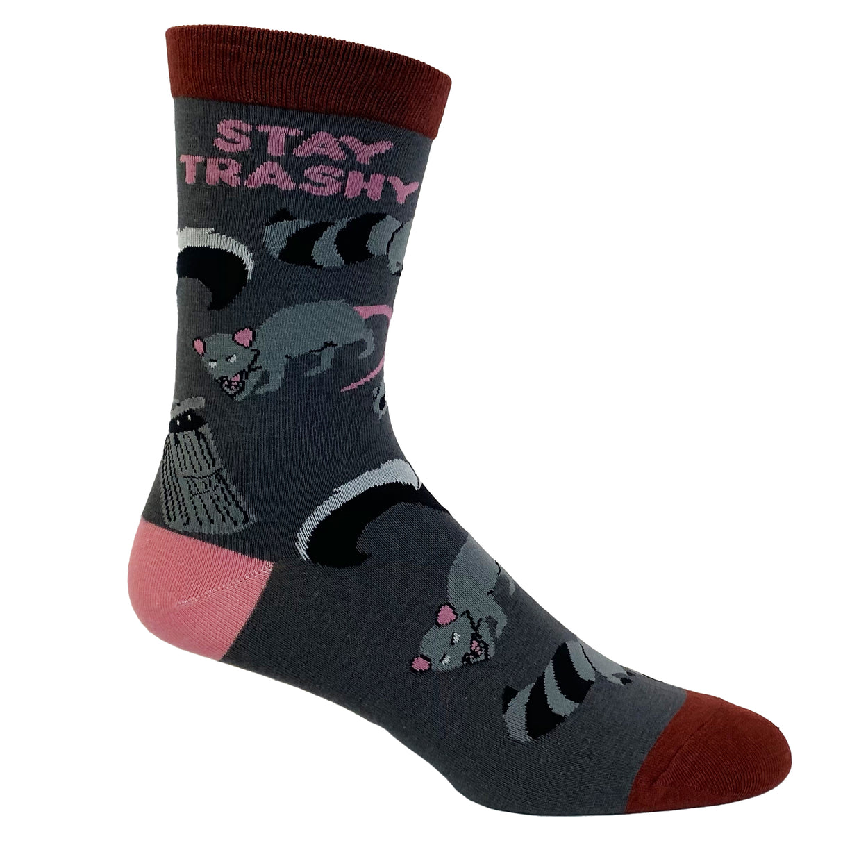 Women's Stay Trashy Socks Funny Garbage Raccoons Sarcastic Novelty Footwear