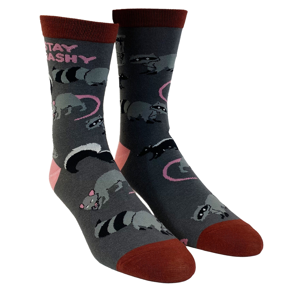 Women's Stay Trashy Socks Funny Garbage Raccoons Sarcastic Novelty Footwear