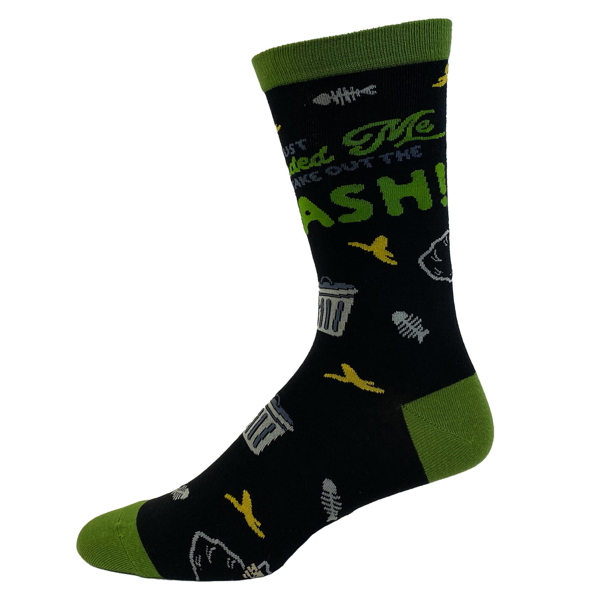 Men's You Just Reminded Me To Take Out The Trash Socks Funny Sarcastic Garbage Graphic Footwear